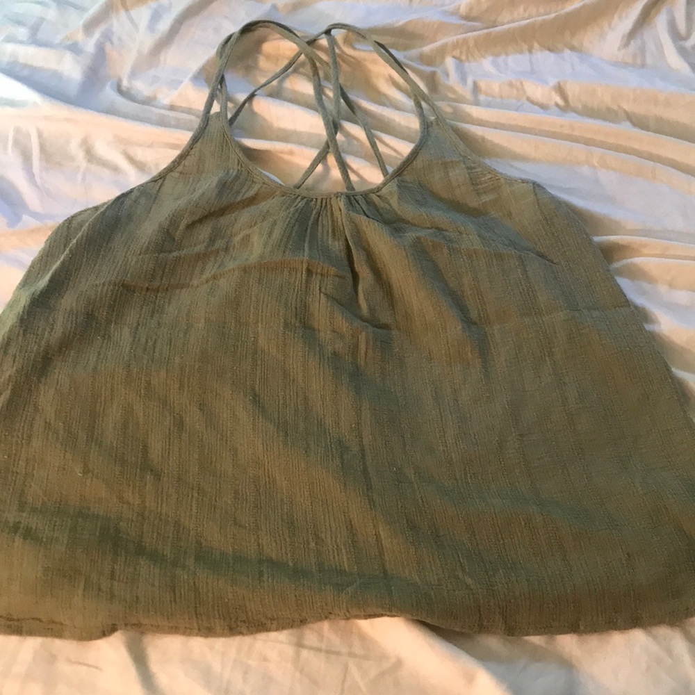Olive green tank top